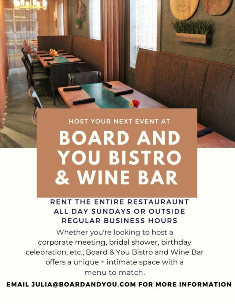 Bistro & Wine Bar Board and You